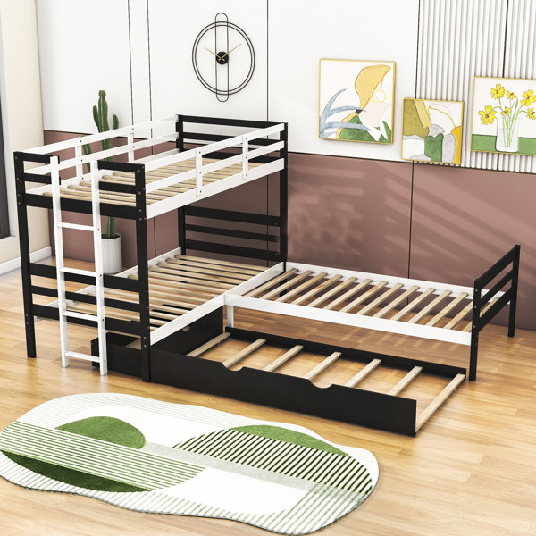 Harriet Bee Erianah Triple / Quad Bunk Bed with Trundle by Harriet Bee